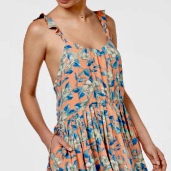 Free People Women's Mini Dress Orange Combo - Picture 2 of 8